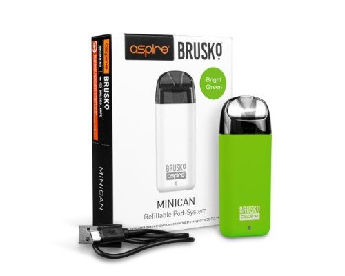 Купить Перезаправляемая Под-система Бруско Миникан (Brusko Minican) 350 mah, Зелёный по оптовой цене