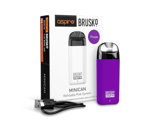 Купить Перезаправляемая Под-система Бруско Миникан (Brusko Minican) 350 mah, Фиолетовый по оптовой цене