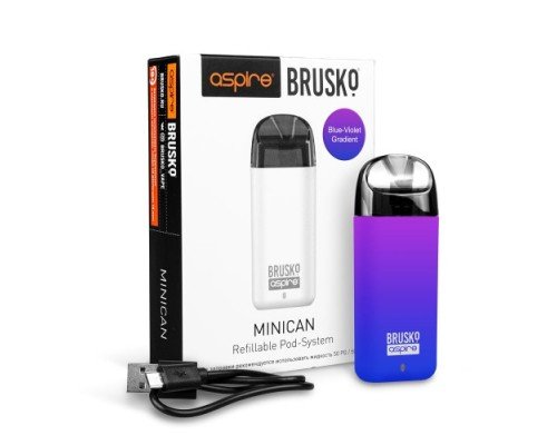 Купить Перезаправляемая Под-система Бруско Миникан (Brusko Minican) 350 mah, Сине-Фиолетовый по оптовой цене