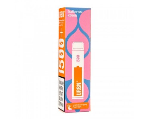 Купить Электронная сигарета Urbn Баблгам Краш 1500 затяжек по оптовой цене
